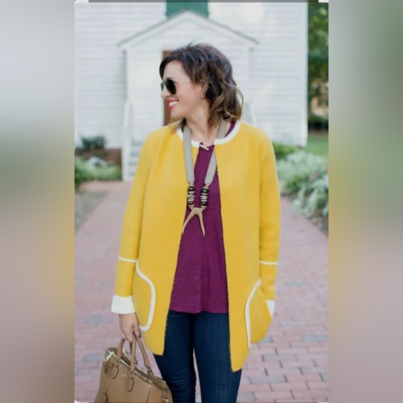 Anthropologie Sandy Piped Sweater Coat - Picture 6 of 12